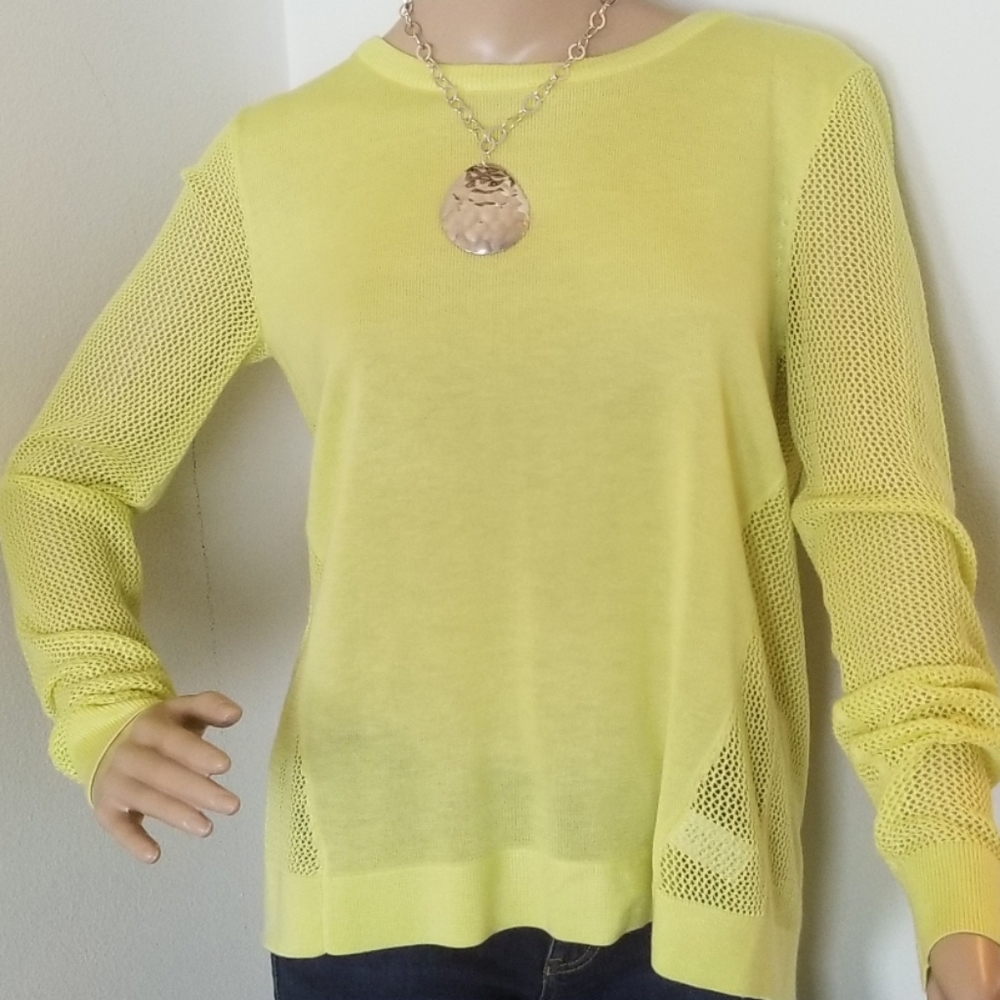 CAbi sz  small lemon lime sweater